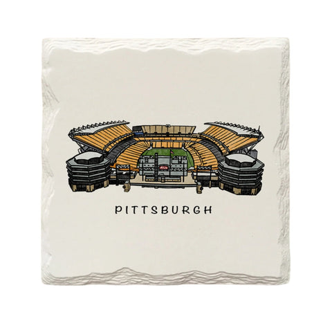 Pittsburgh Football Hienz Field Coaster by The Doodle Line Coaster - YinzerShop