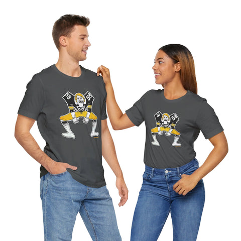Pittsburgh Football Linebacker Cartoon - Short Sleeve Tee T-Shirt - YinzerShop
