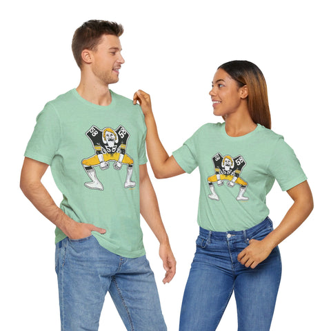 Pittsburgh Football Linebacker Cartoon - Short Sleeve Tee T-Shirt - YinzerShop
