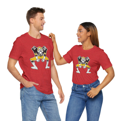 Pittsburgh Football Linebacker Cartoon - Short Sleeve Tee T-Shirt - YinzerShop
