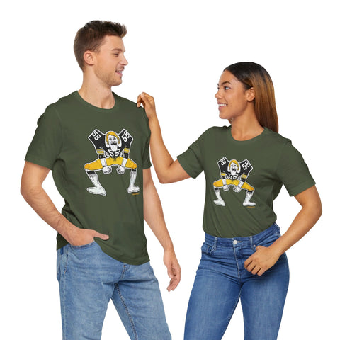 Pittsburgh Football Linebacker Cartoon - Short Sleeve Tee T-Shirt - YinzerShop