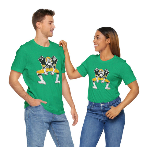 Pittsburgh Football Linebacker Cartoon - Short Sleeve Tee T-Shirt - YinzerShop