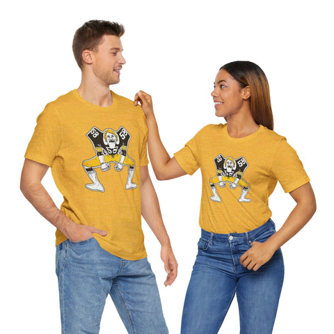 Pittsburgh Football Linebacker Cartoon - Short Sleeve Tee T-Shirt - YinzerShop