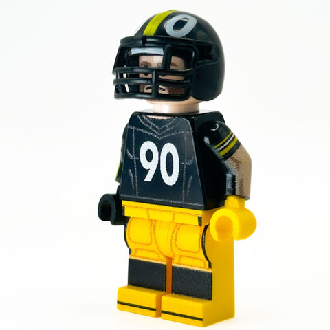 Pittsburgh Football Minifig - Custom LEGO Sports Toy With Helmet & Printed Torso Custom LEGO Minifigure - YinzerShop