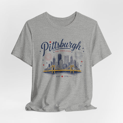 Pittsburgh Fourth of July T-Shirt T-Shirt - YinzerShop
