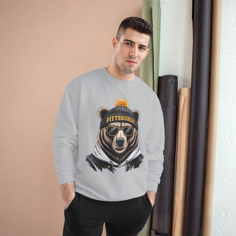 Pittsburgh Game Day Bear - Champion Sweatshirt Sweatshirt - YinzerShop