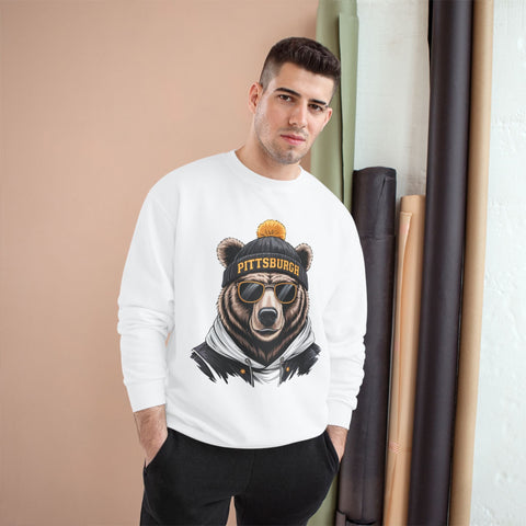 Pittsburgh Game Day Bear - Champion Sweatshirt Sweatshirt - YinzerShop