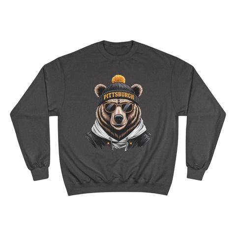 Pittsburgh Game Day Bear - Champion Sweatshirt Sweatshirt - YinzerShop