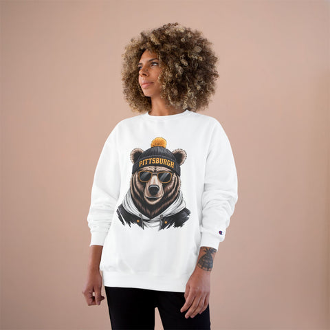 Pittsburgh Game Day Bear - Champion Sweatshirt Sweatshirt - YinzerShop