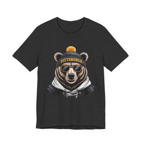 Pittsburgh Game Day Bear - Unisex Jersey Short Sleeve Tee T-Shirt - YinzerShop