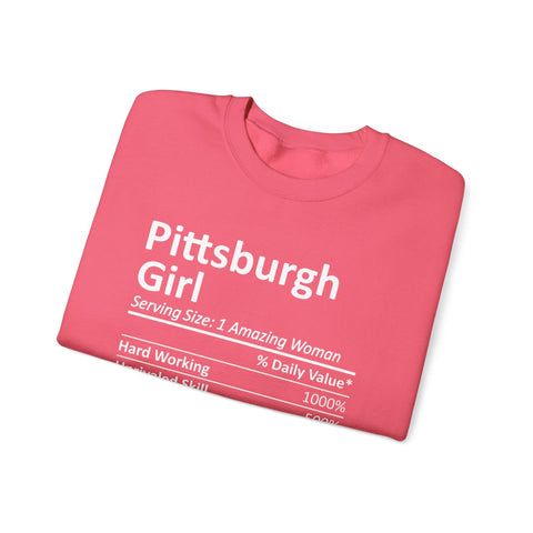 Pittsburgh Girl Ingredients - Heavy Blend™ Crewneck Sweatshirt Sweatshirt - YinzerShop