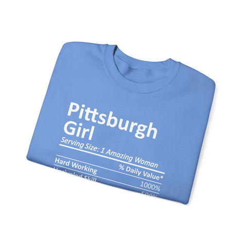 Pittsburgh Girl Ingredients - Heavy Blend™ Crewneck Sweatshirt Sweatshirt - YinzerShop
