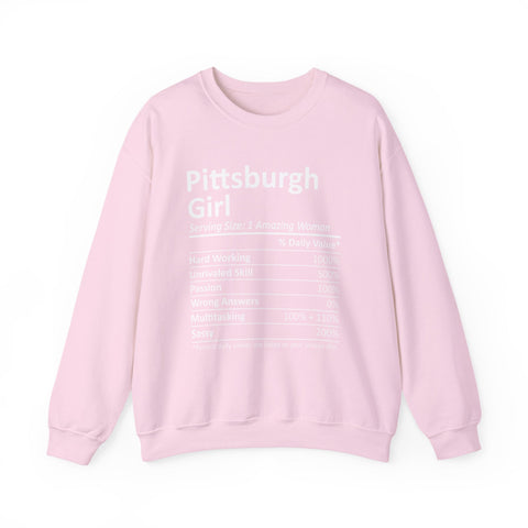 Pittsburgh Girl Ingredients - Heavy Blend™ Crewneck Sweatshirt Sweatshirt - YinzerShop