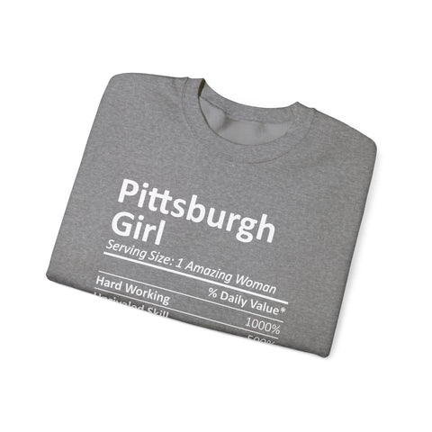 Pittsburgh Girl Ingredients - Heavy Blend™ Crewneck Sweatshirt Sweatshirt - YinzerShop