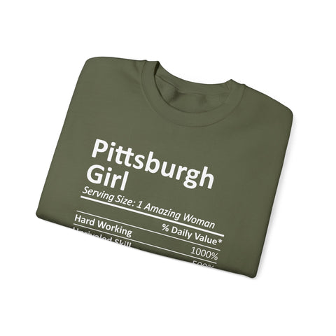 Pittsburgh Girl Ingredients - Heavy Blend™ Crewneck Sweatshirt Sweatshirt - YinzerShop