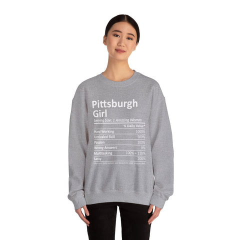 Pittsburgh Girl Ingredients - Heavy Blend™ Crewneck Sweatshirt Sweatshirt - YinzerShop