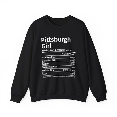 Pittsburgh Girl Ingredients - Heavy Blend™ Crewneck Sweatshirt Sweatshirt - YinzerShop