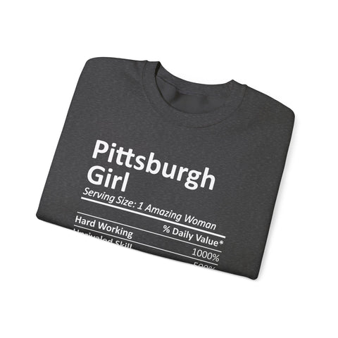 Pittsburgh Girl Ingredients - Heavy Blend™ Crewneck Sweatshirt Sweatshirt - YinzerShop
