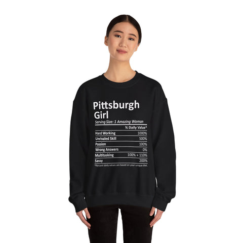 Pittsburgh Girl Ingredients - Heavy Blend™ Crewneck Sweatshirt Sweatshirt - YinzerShop