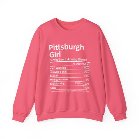 Pittsburgh Girl Ingredients - Heavy Blend™ Crewneck Sweatshirt Sweatshirt - YinzerShop