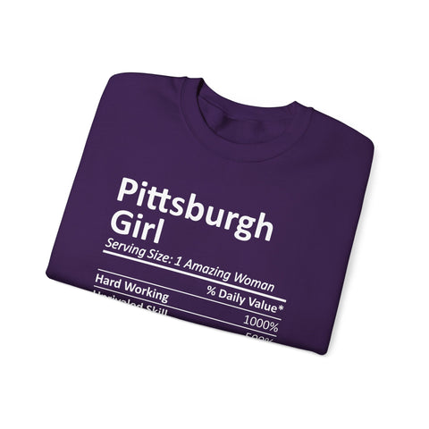 Pittsburgh Girl Ingredients - Heavy Blend™ Crewneck Sweatshirt Sweatshirt - YinzerShop