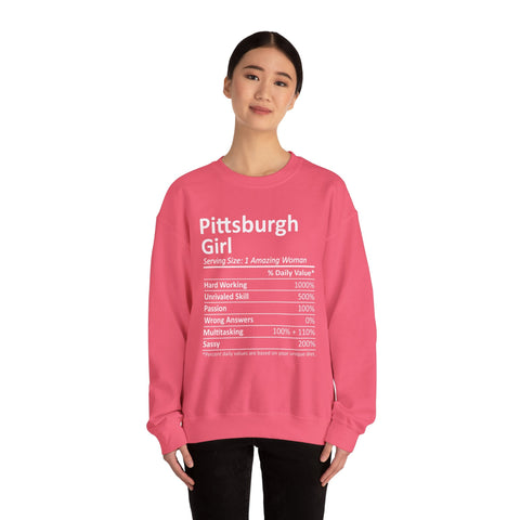 Pittsburgh Girl Ingredients - Heavy Blend™ Crewneck Sweatshirt Sweatshirt - YinzerShop