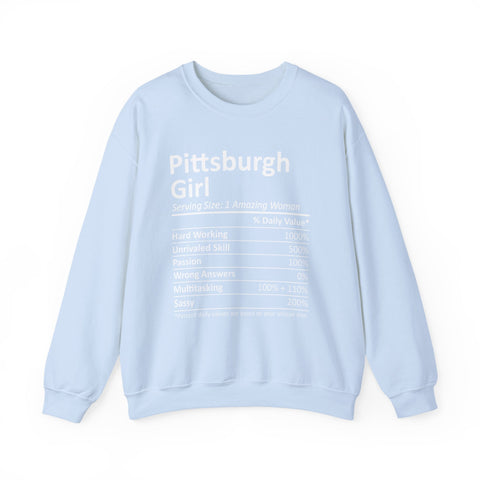 Pittsburgh Girl Ingredients - Heavy Blend™ Crewneck Sweatshirt Sweatshirt - YinzerShop