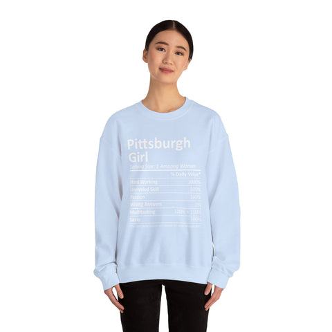 Pittsburgh Girl Ingredients - Heavy Blend™ Crewneck Sweatshirt Sweatshirt - YinzerShop