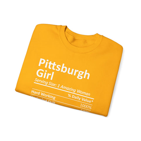 Pittsburgh Girl Ingredients - Heavy Blend™ Crewneck Sweatshirt Sweatshirt - YinzerShop