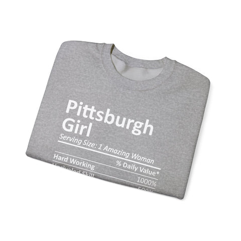Pittsburgh Girl Ingredients - Heavy Blend™ Crewneck Sweatshirt Sweatshirt - YinzerShop