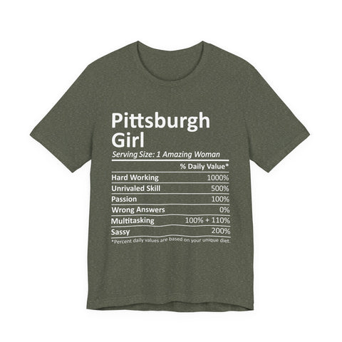 Pittsburgh Girl Ingredients - Unisex Jersey Short Sleeve Tee T-Shirt - YinzerShop