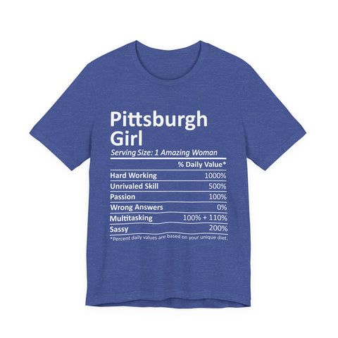 Pittsburgh Girl Ingredients - Unisex Jersey Short Sleeve Tee T-Shirt - YinzerShop