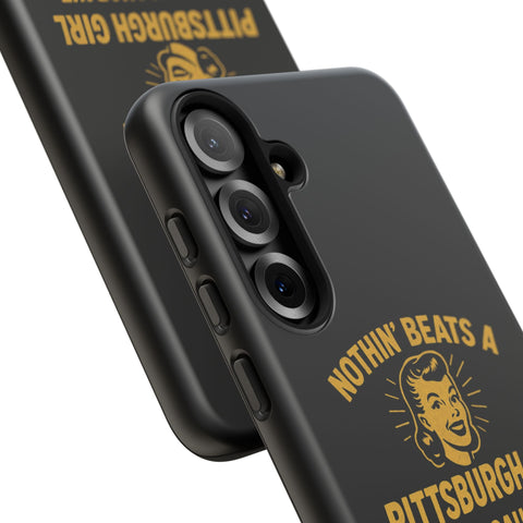 Pittsburgh Girl Phone Case – “Nothin’ Beats a Pittsburgh Girl” Retro Graphic Phone Case - YinzerShop