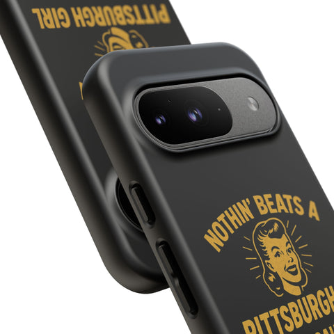 Pittsburgh Girl Phone Case – “Nothin’ Beats a Pittsburgh Girl” Retro Graphic Phone Case - YinzerShop
