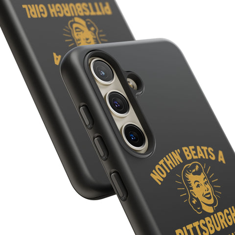 Pittsburgh Girl Phone Case – “Nothin’ Beats a Pittsburgh Girl” Retro Graphic Phone Case - YinzerShop