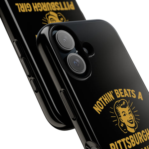 Pittsburgh Girl Phone Case – “Nothin’ Beats a Pittsburgh Girl” Retro Graphic Phone Case - YinzerShop