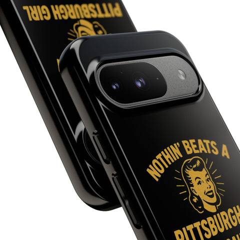 Pittsburgh Girl Phone Case – “Nothin’ Beats a Pittsburgh Girl” Retro Graphic Phone Case - YinzerShop