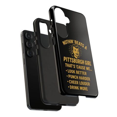 Pittsburgh Girl Phone Case – “Nothin’ Beats a Pittsburgh Girl” Retro Graphic Phone Case - YinzerShop