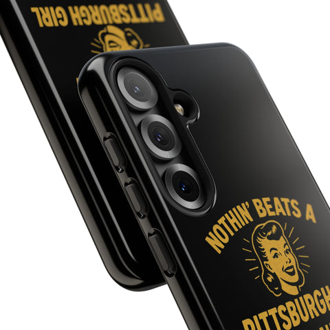 Pittsburgh Girl Phone Case – “Nothin’ Beats a Pittsburgh Girl” Retro Graphic Phone Case - YinzerShop