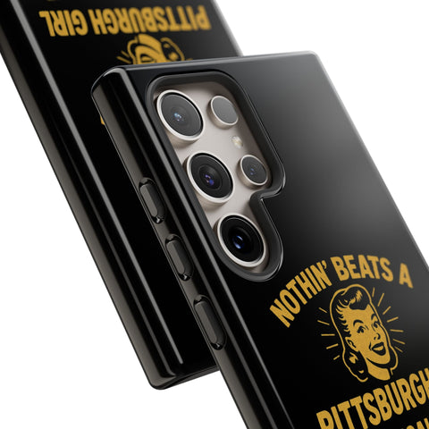 Pittsburgh Girl Phone Case – “Nothin’ Beats a Pittsburgh Girl” Retro Graphic Phone Case - YinzerShop
