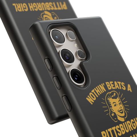 Pittsburgh Girl Phone Case – “Nothin’ Beats a Pittsburgh Girl” Retro Graphic Phone Case - YinzerShop