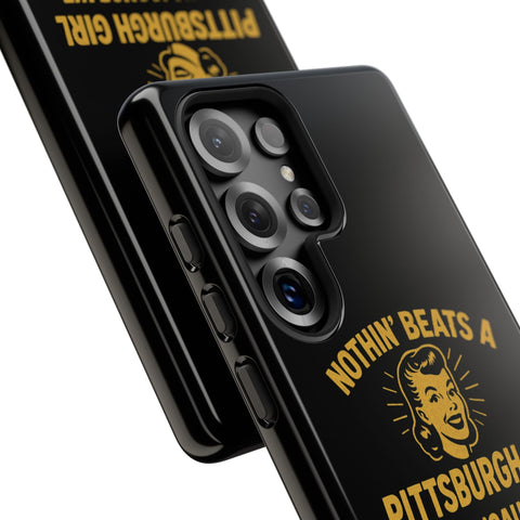 Pittsburgh Girl Phone Case – “Nothin’ Beats a Pittsburgh Girl” Retro Graphic Phone Case - YinzerShop