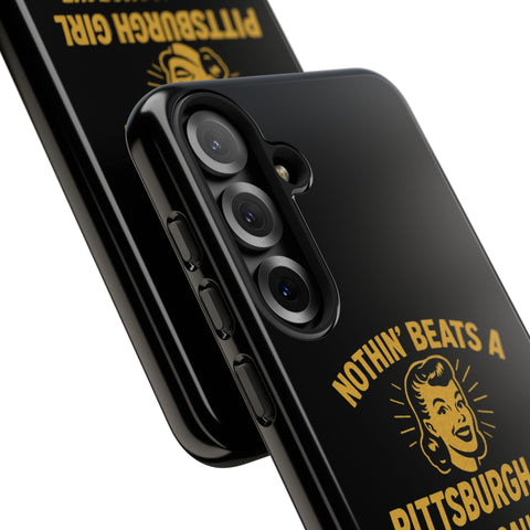 Pittsburgh Girl Phone Case – “Nothin’ Beats a Pittsburgh Girl” Retro Graphic Phone Case - YinzerShop
