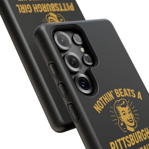 Pittsburgh Girl Phone Case – “Nothin’ Beats a Pittsburgh Girl” Retro Graphic Phone Case - YinzerShop