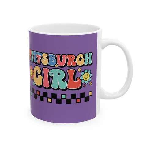 Pittsburgh Girl Retro Coffee Mugs (11oz, 15oz) Mug - YinzerShop