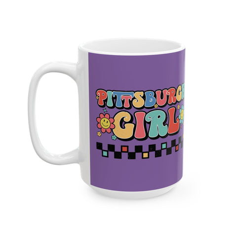 Pittsburgh Girl Retro Coffee Mugs (11oz, 15oz) Mug - YinzerShop