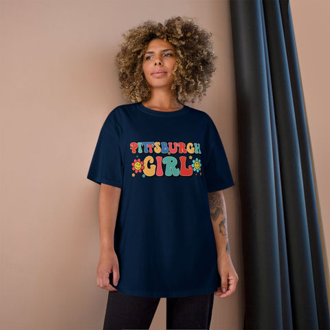 Pittsburgh Girl Retro Short Sleeve T-Shirt T-Shirt - YinzerShop