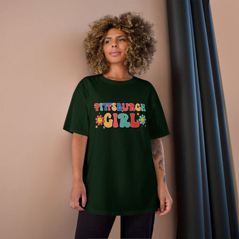 Pittsburgh Girl Retro Short Sleeve T-Shirt T-Shirt - YinzerShop