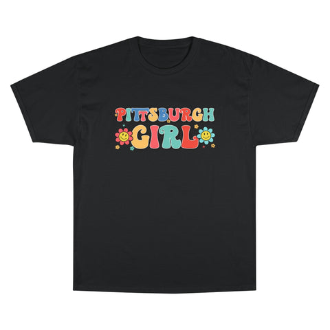 Pittsburgh Girl Retro Short Sleeve T-Shirt T-Shirt - YinzerShop