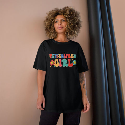 Pittsburgh Girl Retro Short Sleeve T-Shirt T-Shirt - YinzerShop
